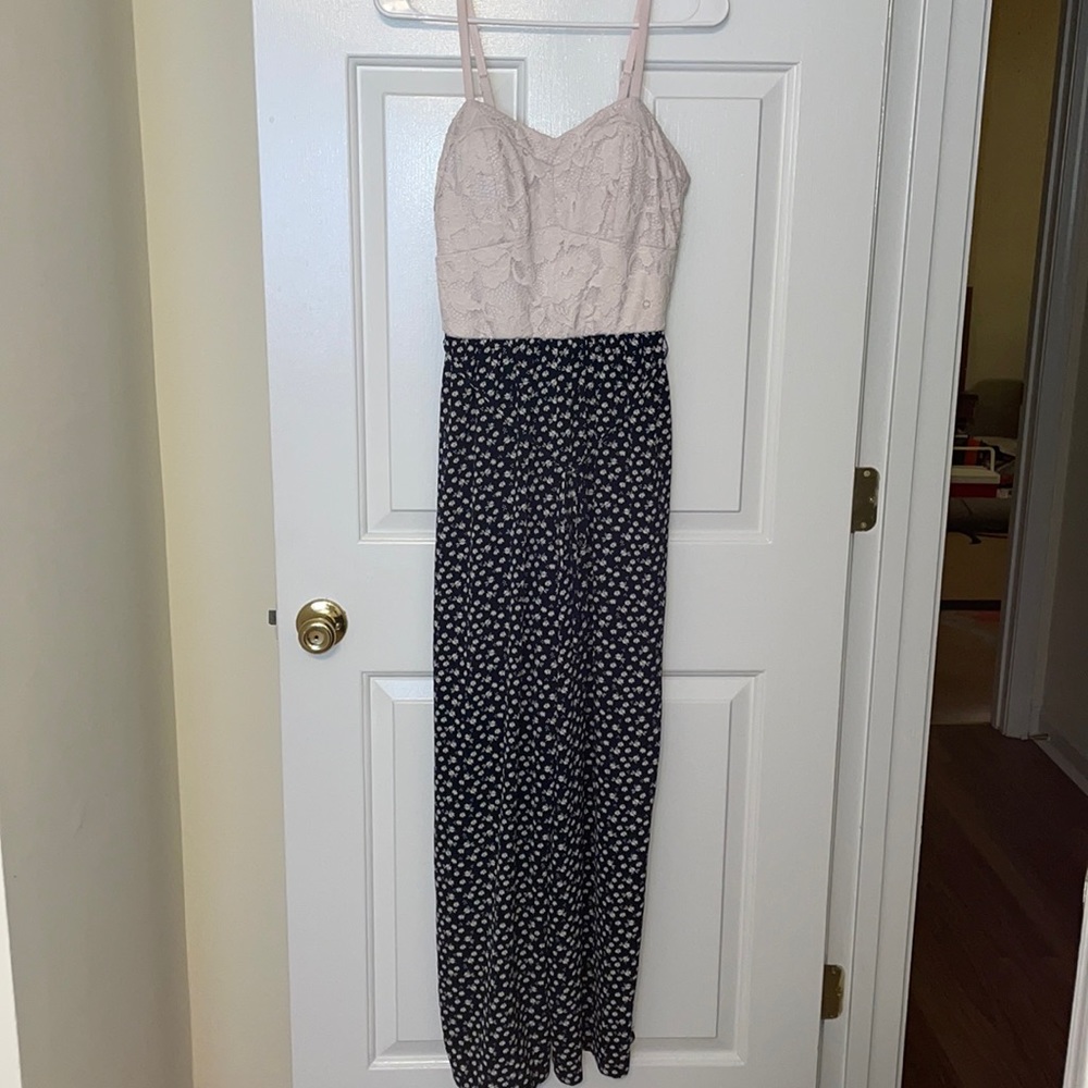 Kohls white and blue romper